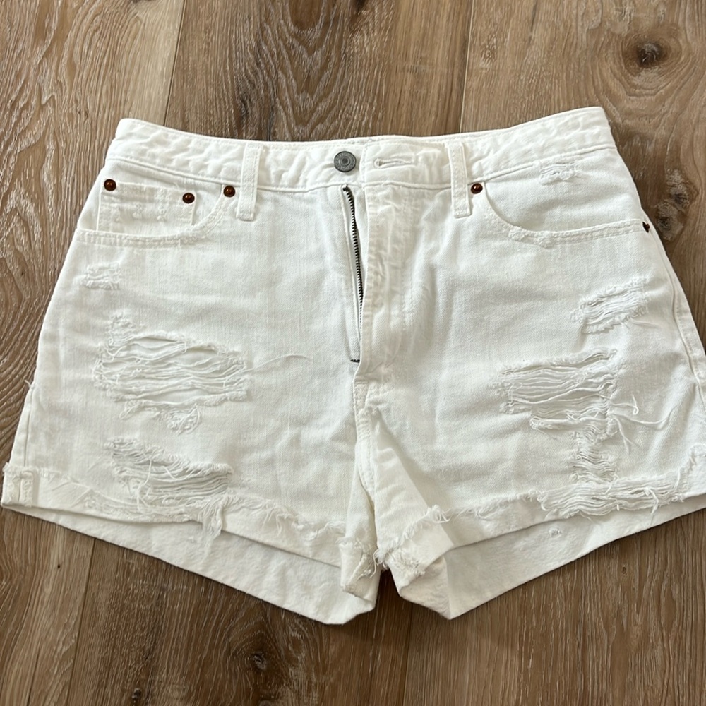 White Denim Shorts